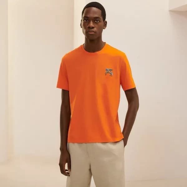 에르메스 남성 라운드 반팔티 - Hermes Mens Round Tshirt - hec50… - 1