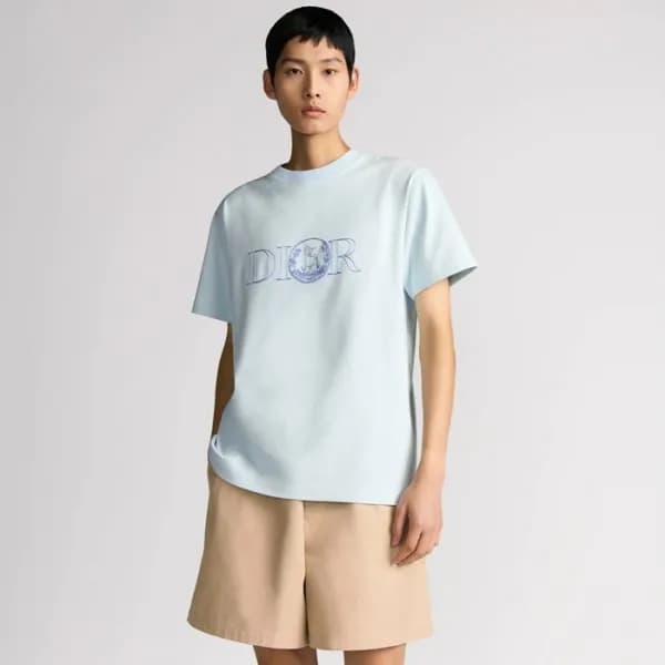 디올 남성 라운드 반팔 티셔츠 - Dior Mens Round Tshirt - dic540… - 1