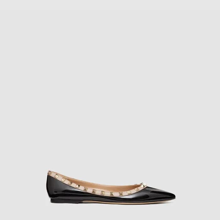 발렌티노 여성 락스터드 발레리나 - Valentino Womens Rockstud Ball… - 1