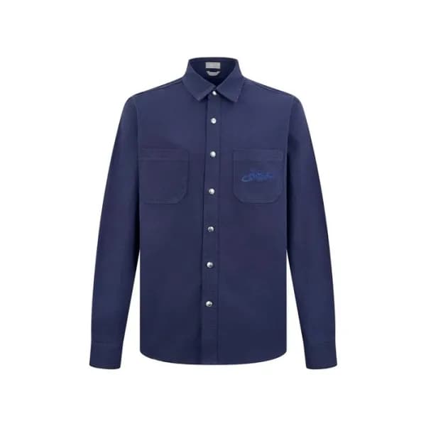 디올 남성 자수 셔츠 - Dior Mens Embroidered Shirt - dic843… - 1