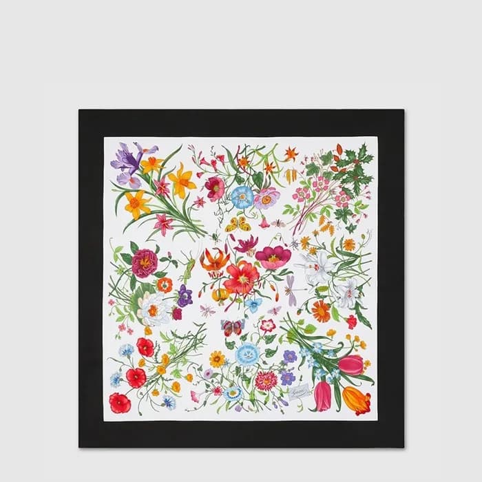 구찌 여성 프린트 실크 까레 - Gucci Womens Printed Silk Carré … - 1