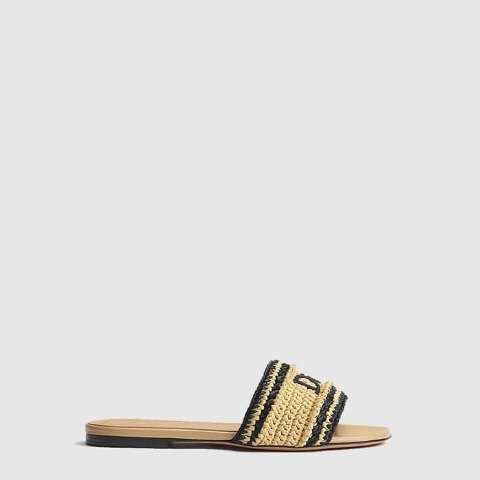 디올 여성 리비에라 우븐 슬라이드 - Dior Womens Riviera Woven Slide - dis14433x - 1