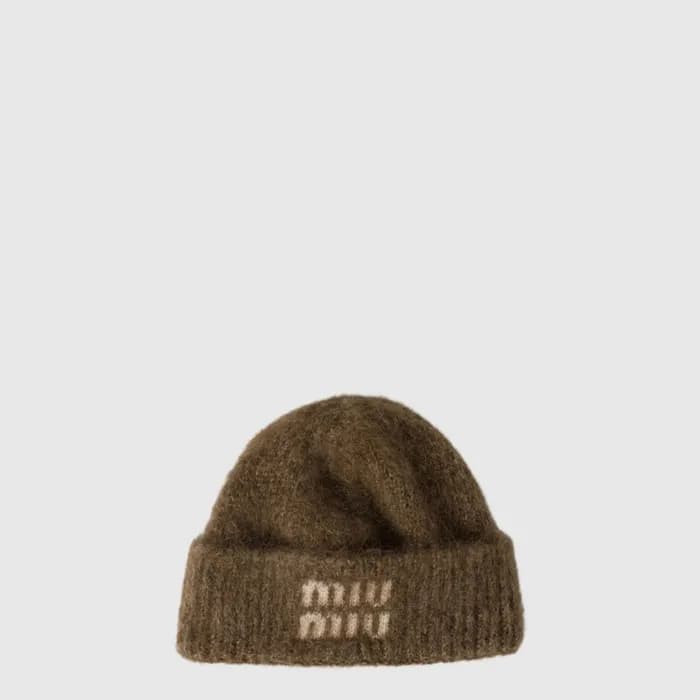 미우미우 남/녀 모헤어 비니 - Miumiu Unisex Mohair Beanie - acc10548x - 1