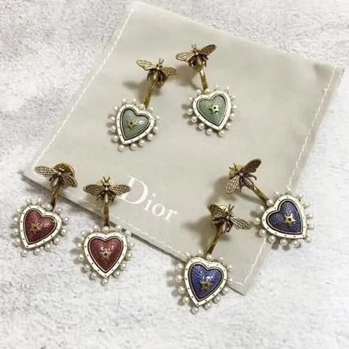 Dior Rose Gold Earring - 디올 여성용 18k도금 로즈 골드 귀걸이 3… - 1