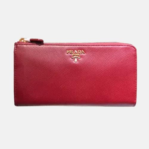 Prada 2018 Ladies Saffiano Leather Zippy Long Purs… - 1