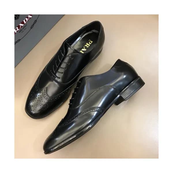 [매장판] Prada 2018 Mens Leather Oxford - 프라다 남성 레더 … - 1