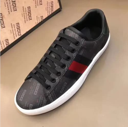 Gucci 2018 Mens Stamp Sneakers - 구찌 스탬프 스니커즈 블랙 Gu… - 1