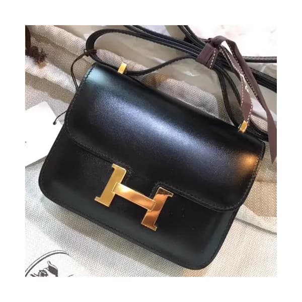 Hermes Constance Box Leather Shoulder Bag,14cm - 에… - 1