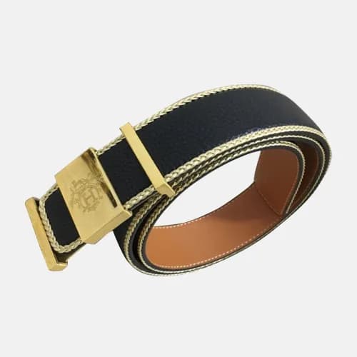 Hermes 2019 Mens Business Initial Logo Leather Bel… - 1