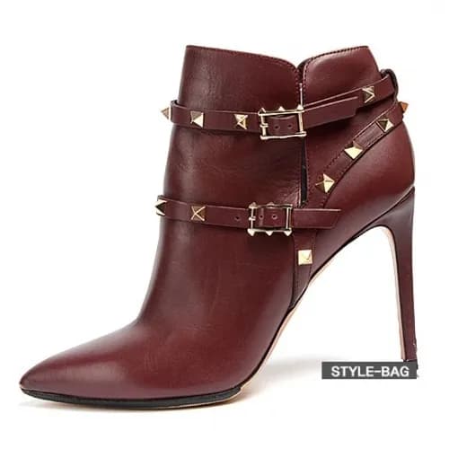 Valentino 2018 Rockstud Strap Anckle Boots - 발렌티노 … - 1