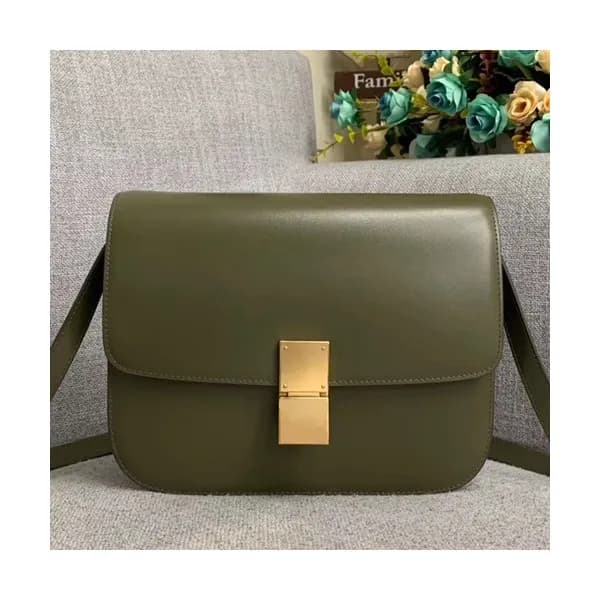 Celine Leather Classic Box Shoulder Bag,24CM - 셀린느… - 1