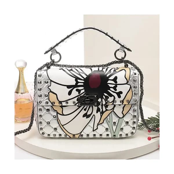 Valentino 2019 Leather Rockstud Spike Tote Shoudle… - 1