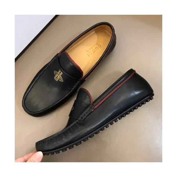 Gucci 2019 Mens Honeybee Leather Drive Loafer- 구찌 … - 1