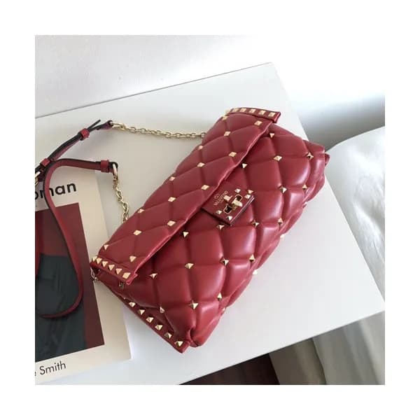 Valentino 2019 Leather Garavani CandyStud Chain Sh… - 1