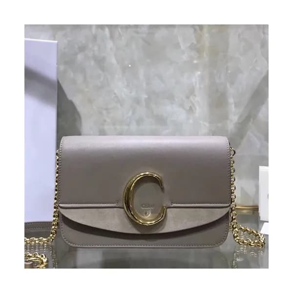 Chole 2019 C Leather Shoulder Bag, 21cm - 끌로에 201… - 1