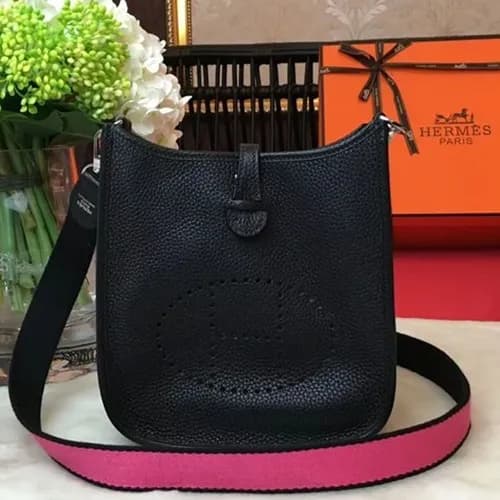 Hermes Evelyne Togo Leather Mini Shoulder Bag,17cm… - 1