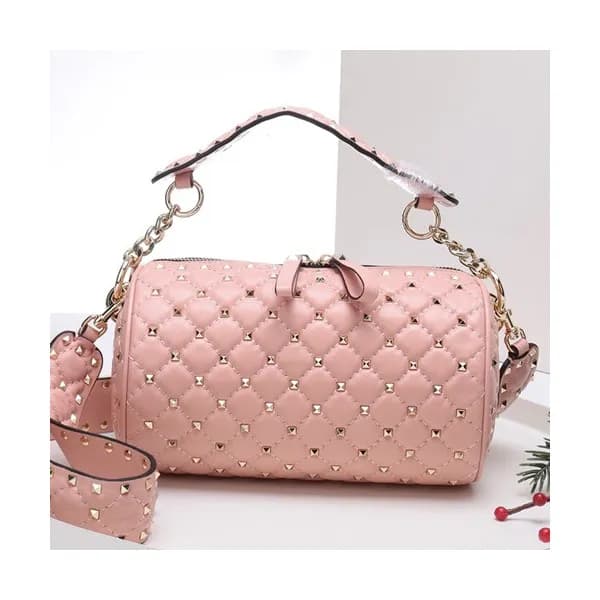 Valentino 2019 Leather Rockstud Tote Shoudler Bag,… - 1
