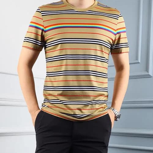 Burberry 2019 Mens Logo Cotton Short Sleeved Tshir… - 1