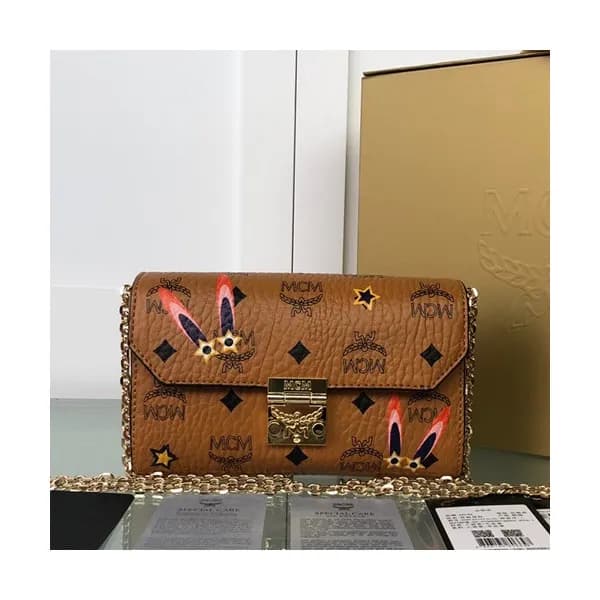 MCM 2019 Millie Visetos Chain Shoulder Cross Bag,1… - 1