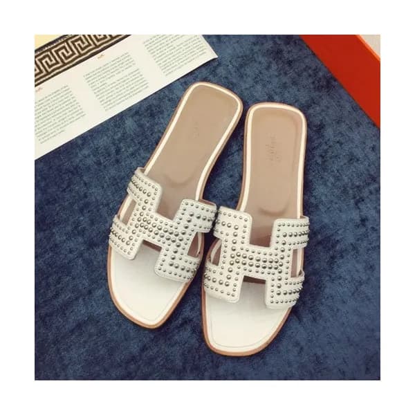 Hermes 2019 Ladies Classic Oasis Leather Slipper -… - 1