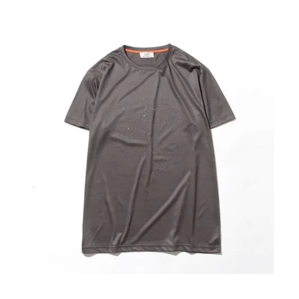 Hermes 2020 Mens Crew-neck Silket Short Sleeved Ts… - 1
