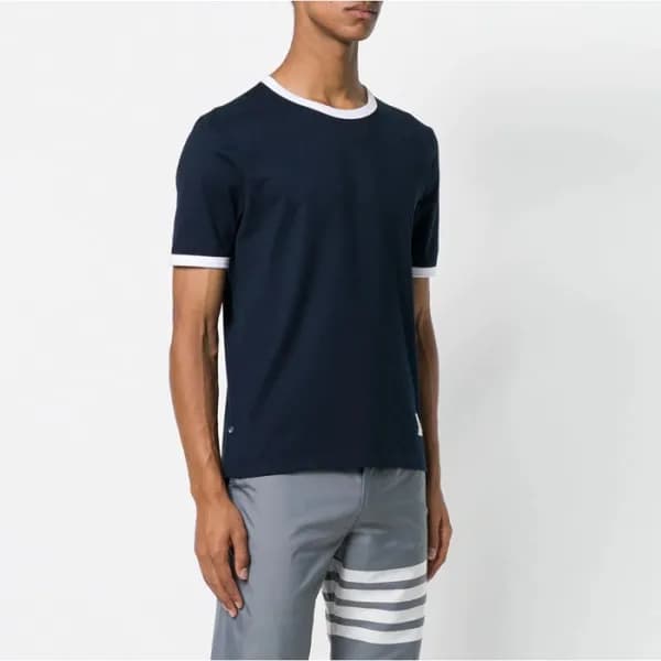 톰브라운 남성 라운드 반팔티 - Thom Browne Mens Round Tshirts -… - 1