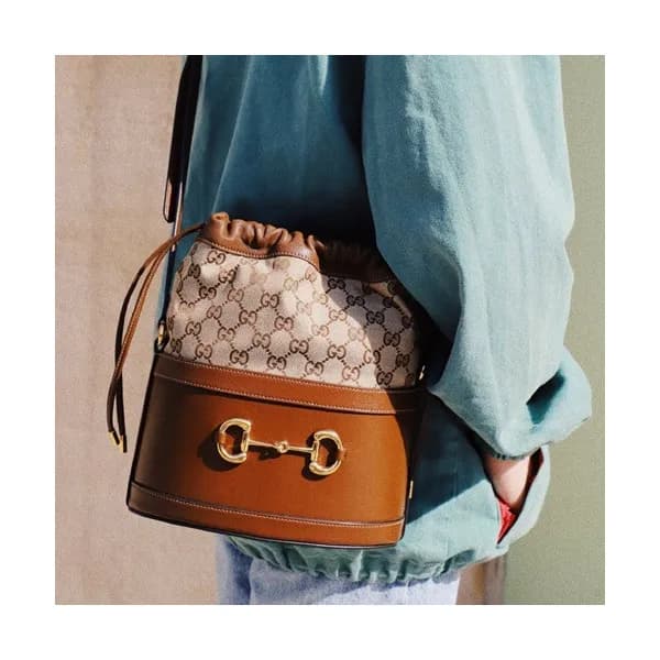 Gucci 2020 1955 Horsebit Leather Bucket Shoulder B… - 1