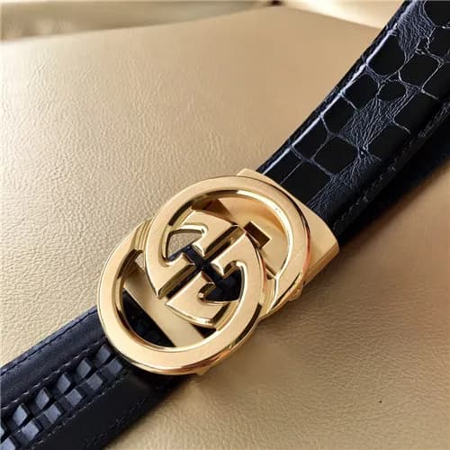 Gucci 2021 Men's Leather Belt,3.5cm,GUBT0182 -… - 1