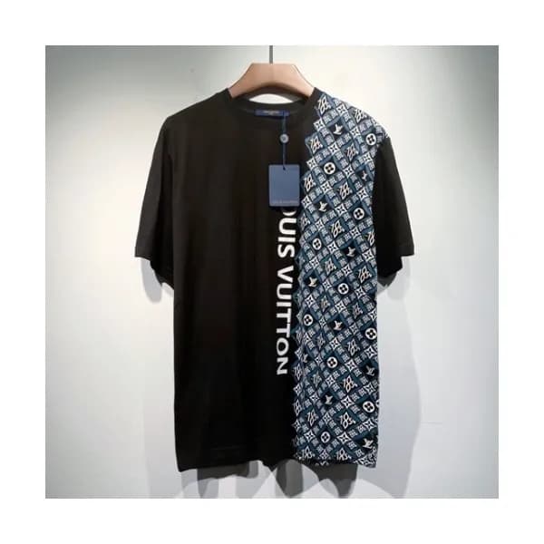 Louis vuitton Mm/Wm Logo Short Sleeved Tshirts Bl… - 1