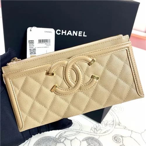 Chanel 2021 Women's Leather Wallet,19cm,CHAW01… - 1