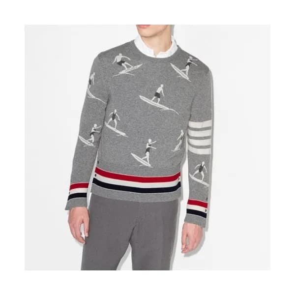 Thom Browne Mens Strap Sweaters Gray - 톰브라운 2021 … - 1