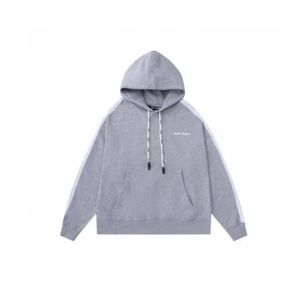 Palm Angels Mm/Wm Logo Cotton Hoodie Gray - 팜 엔젤스… - 1