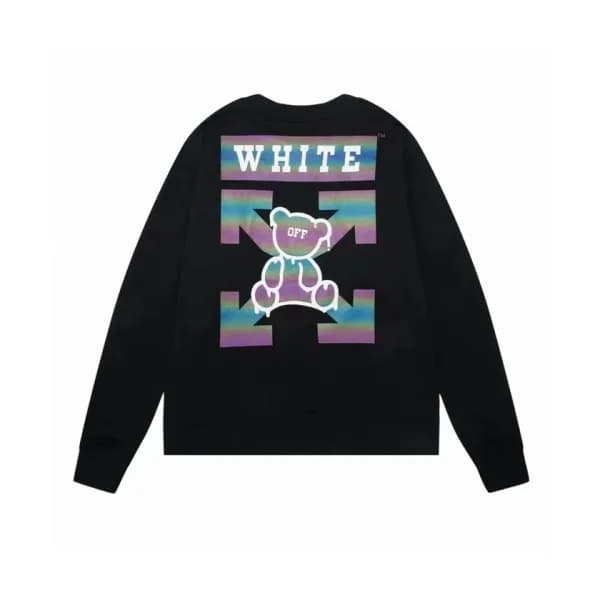 Off-white Mm/Wm Logo Cotton Oversize Hoodie Black… - 1