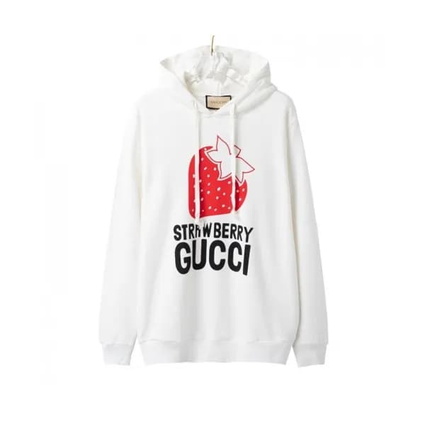 Gucci Mm/Wm Logo Casual Hoodie White - 구찌 2021 남/… - 1