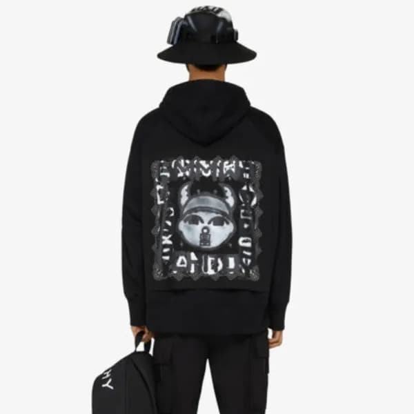 지방시 남/녀 유니크 집업 블랙 후드티 - Unisex Black Hoodie - giv0… - 1