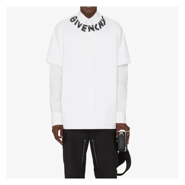 지방시 남자 크루넥 화이트 반팔티 - Unisex White Tshirts - giv060… - 1