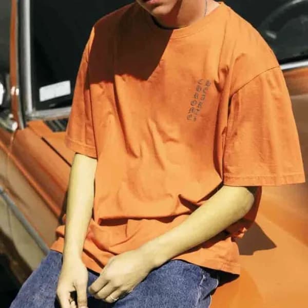 크롬하츠 남성 크루넥 오렌지 반팔티 - Mens Orange Tshirts - chr043… - 1