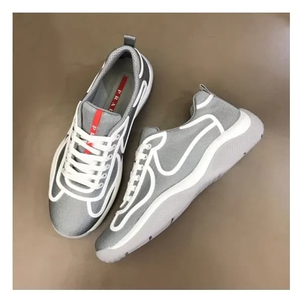 프라다 남성 클래식 실버 스니커즈 - Mens Silver Sneakers - pra027… - 1