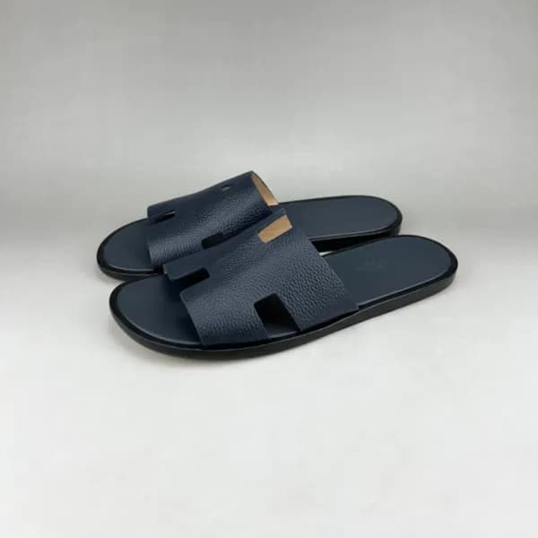 에르메스 남성 네이비 이지미르 - Mens Navy Slippers - her0847x - 1