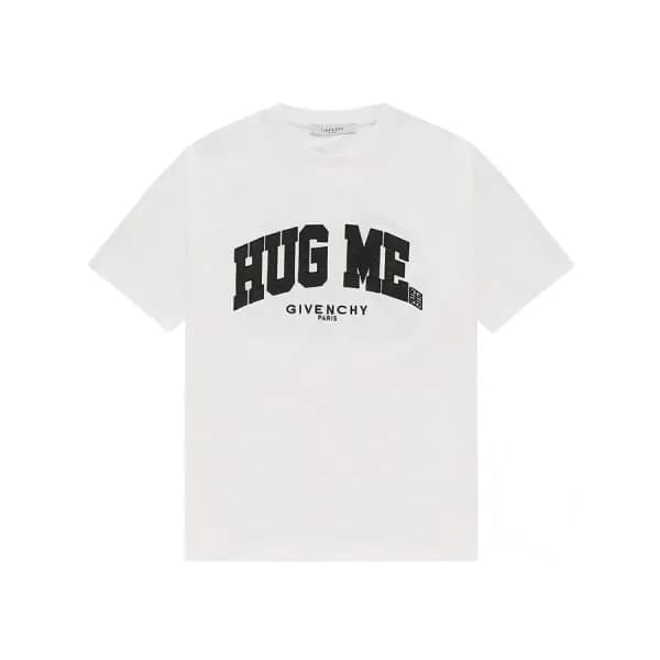 지방시 남/녀 크루넥 화이트 반팔티 - Unisex White Tshirts - giv08… - 1