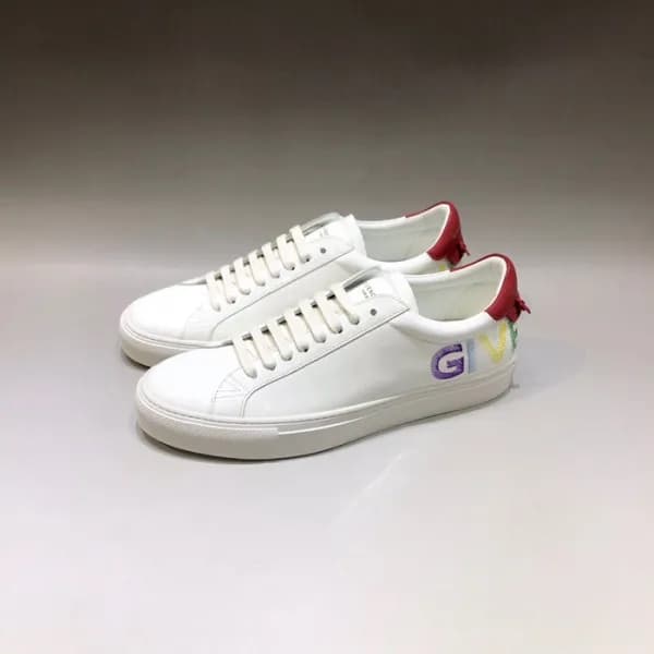 지방시 남/녀 클래식 화이트 스니커즈 - Unisex White Sneakers - giv… - 1