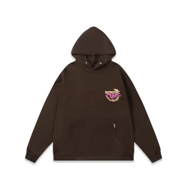 리프리젠트 남성 브라운 후드티 - Represent Mens Brown Hoodie - r… - 1