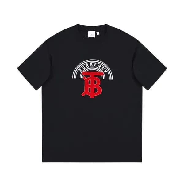 버버리 남성 블랙 크루넥 반팔티 - Burberry Mens Black Tshirts - … - 1