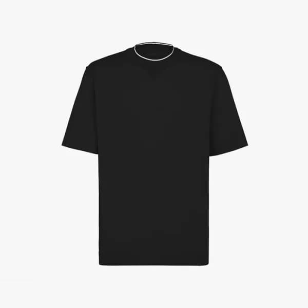 펜디 남성 블랙 크루넥 반팔티 - Fendi Mens Black Short sleeved … - 1