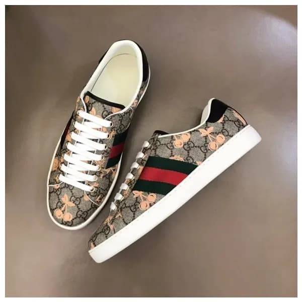 구찌 남/녀 브라운 스니커즈 - Gucci Unisex Brown Sneakers- gu5… - 1