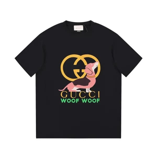 구찌 남/녀 블랙 크루넥 반팔티 - Gucci Unisex Black Short sleev… - 1