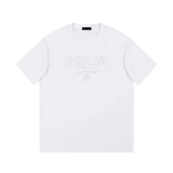 프라다 남성 화이트 반팔티 - Prada Mens White Tshirts - pr449x - 1