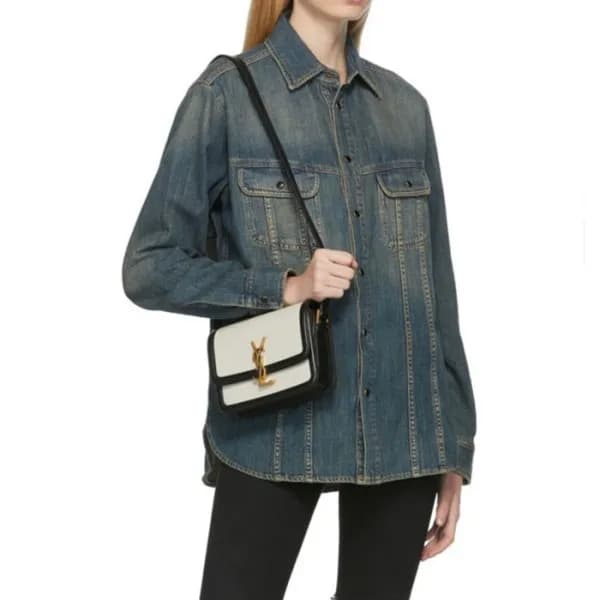 입생로랑 여성 화이트 숄더백 - Saint Laurent Womens White Shoul… - 1
