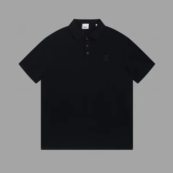버버리 남성 블랙 크루넥 반팔티 - Burberry Mens Black Short Slee… - 1