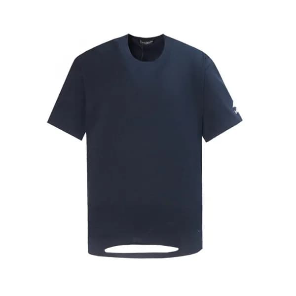 발렌시아가 남성 네이비 크루넥 반팔티 - Balenciaga Mens Navy Short … - 1